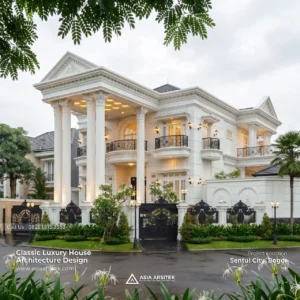 Jasa Desain Rumah Klasik 3 Lantai Bapak LMN di Sentul City Bogor