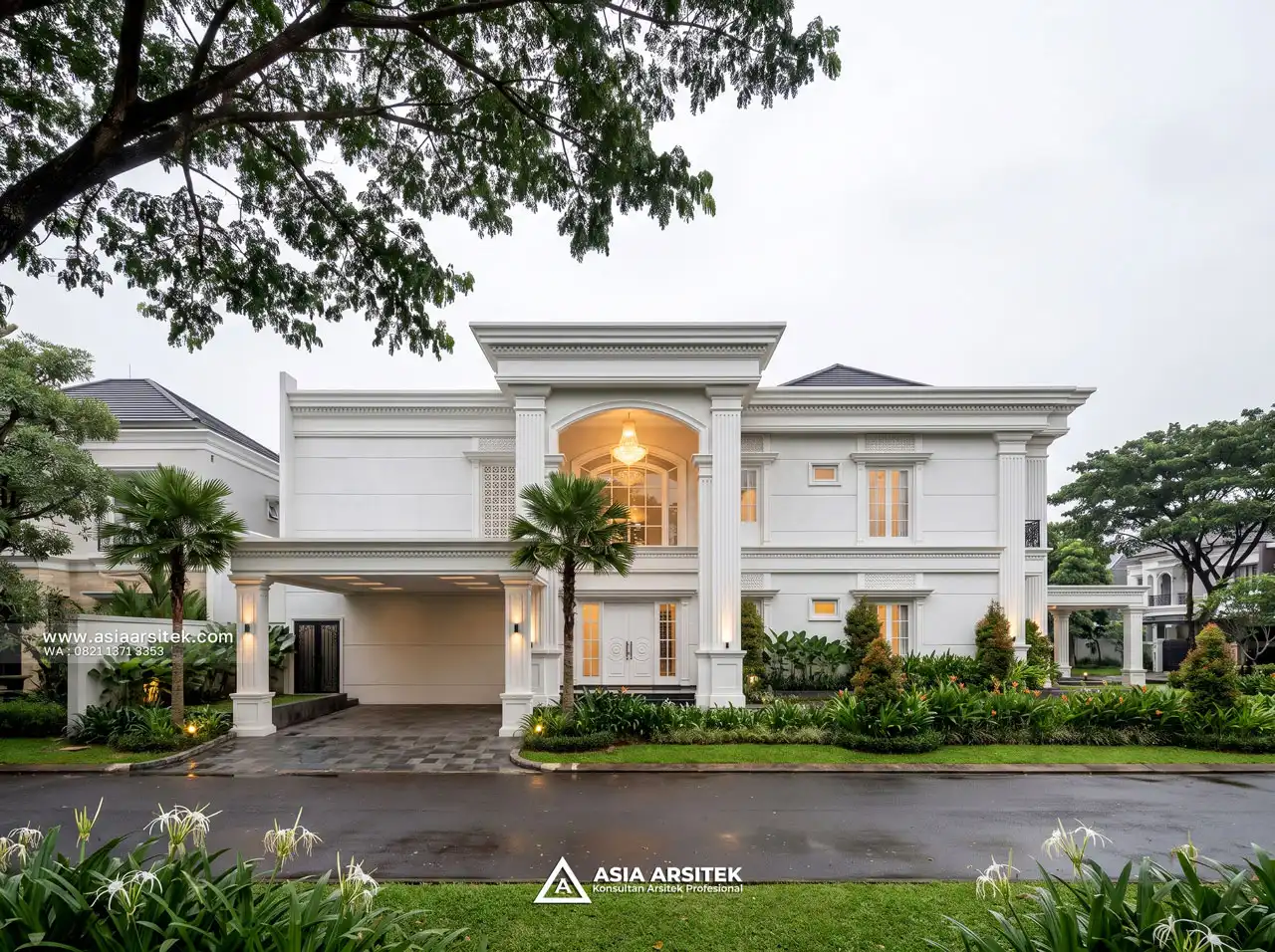 Jasa Desain Samping Rumah Klasik 2 Lantai Ibu PRT di Tanjung Priok Jakarta Utara